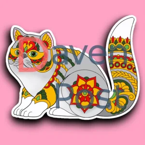 Mandala Cat Sticker